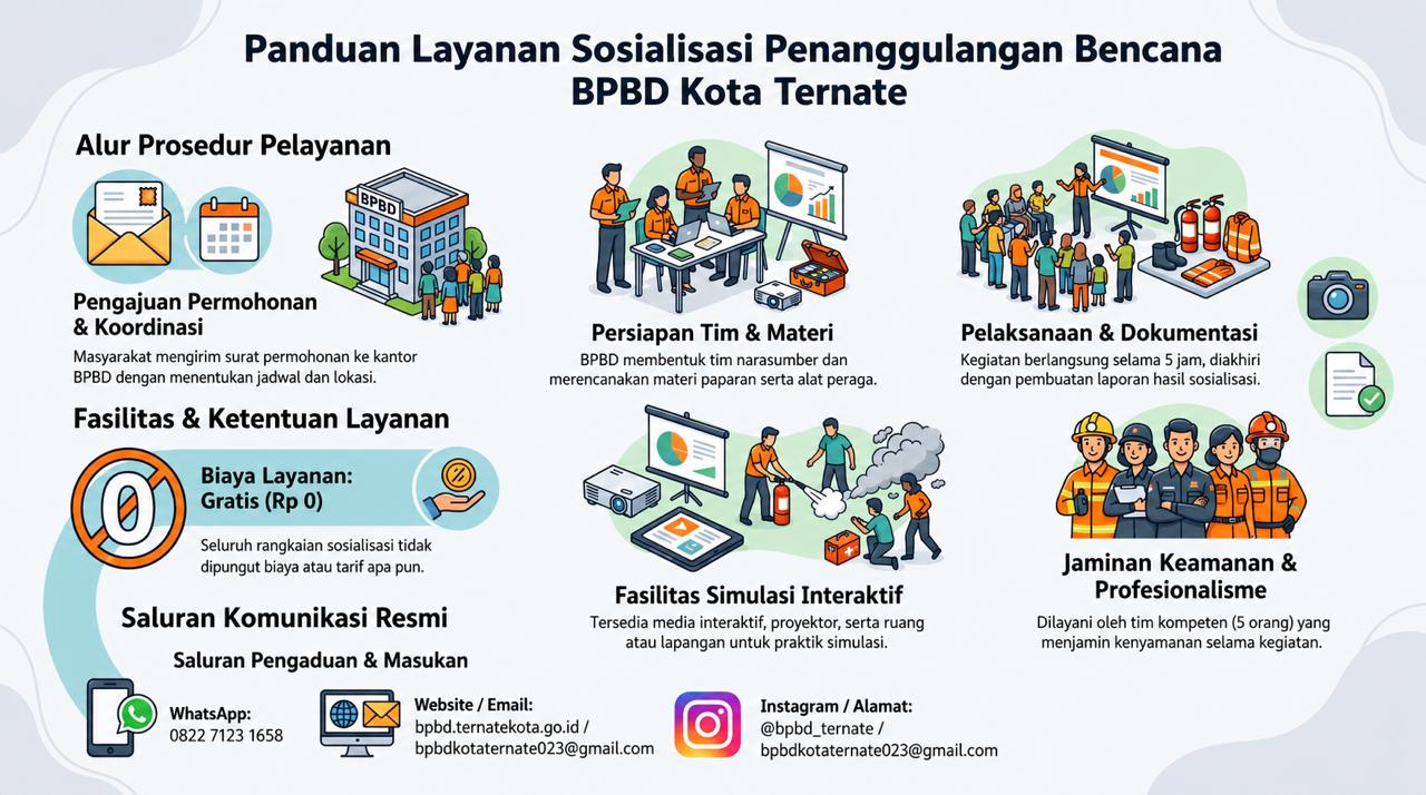 Panduan Layanan Sosialisasi Penanggulangan Bencana BPBD Kota Ternate