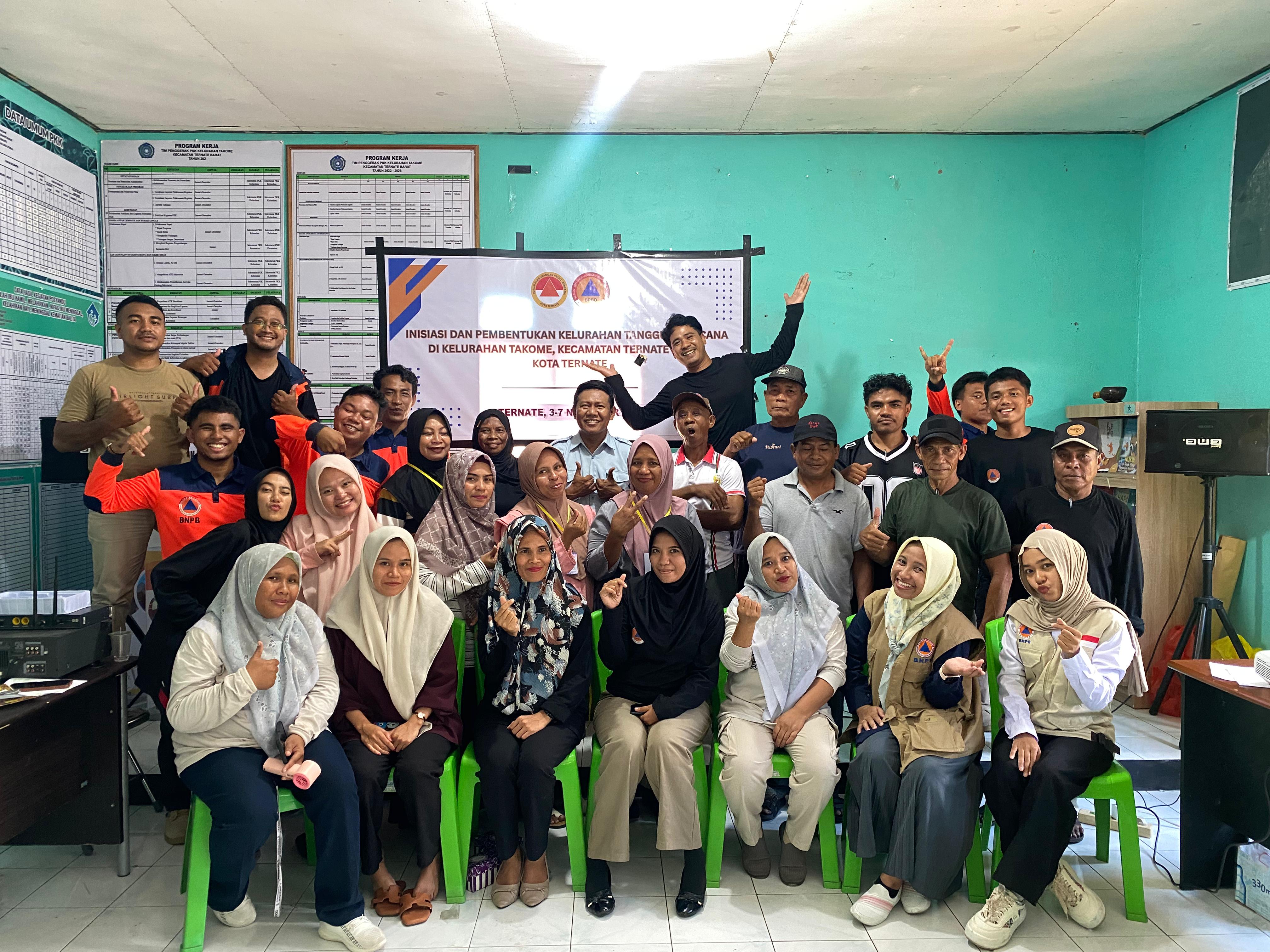 MITIGASI GUNUNG API, BPBD TERNATE RESMIKAN KELURAHAN TANGGUH BENCANA TAKOME